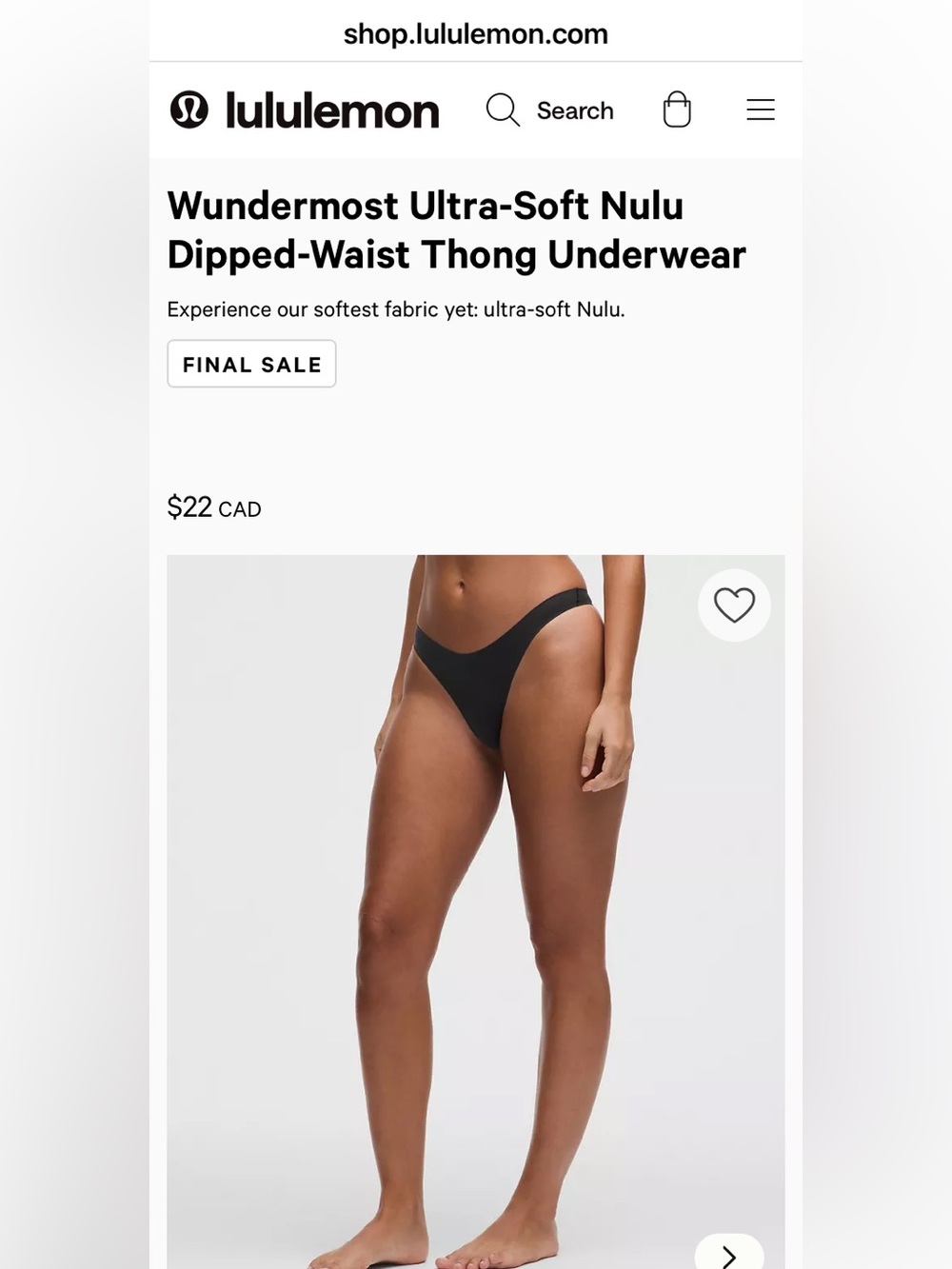 Lululemon Wundermost Thong